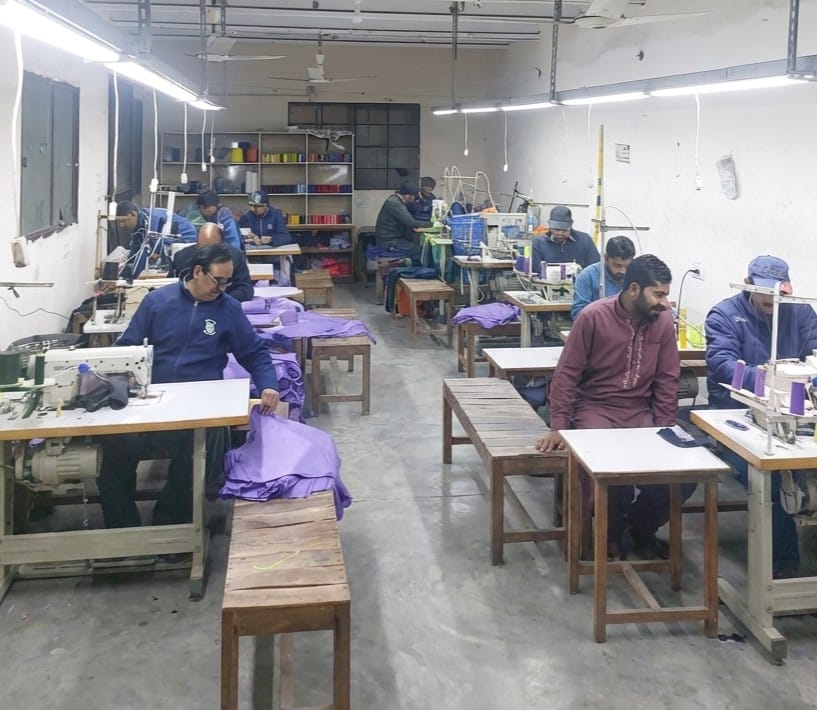 GYMHUR factory sewing floor, Sialkot